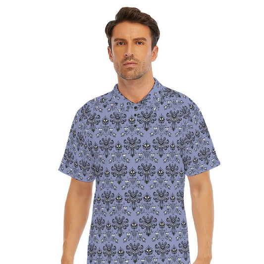 Spooky Mansion Wallpaper - Men's Polo Shirt
