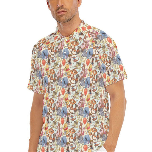 Woodland Friends Sketch - Men's Polo Shirt