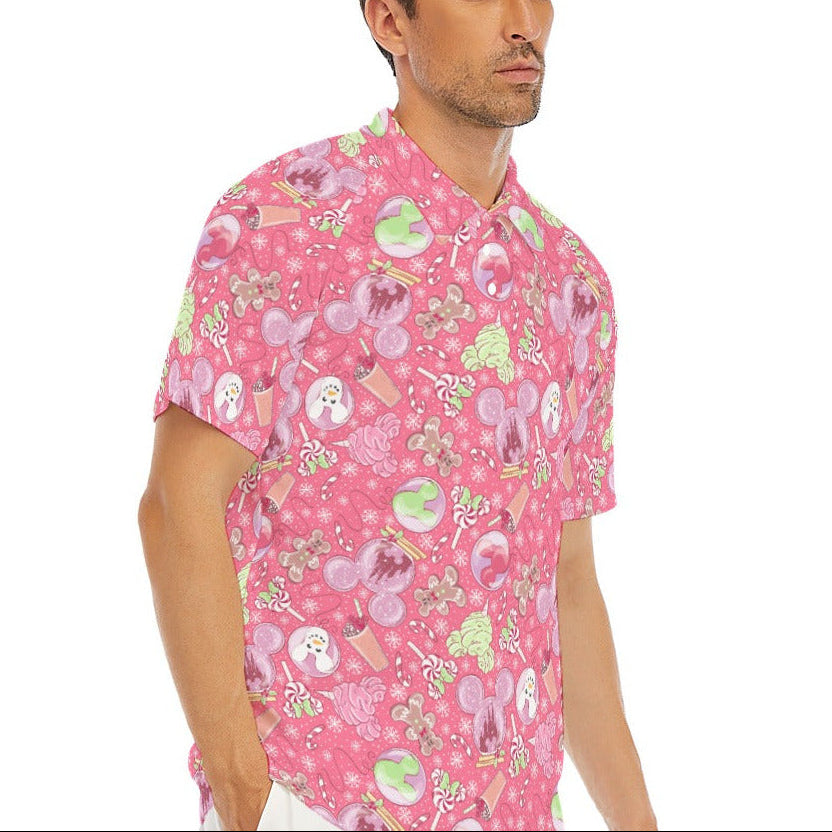 Winter Mouse Snacks & Balloons - Men's Polo Shirt