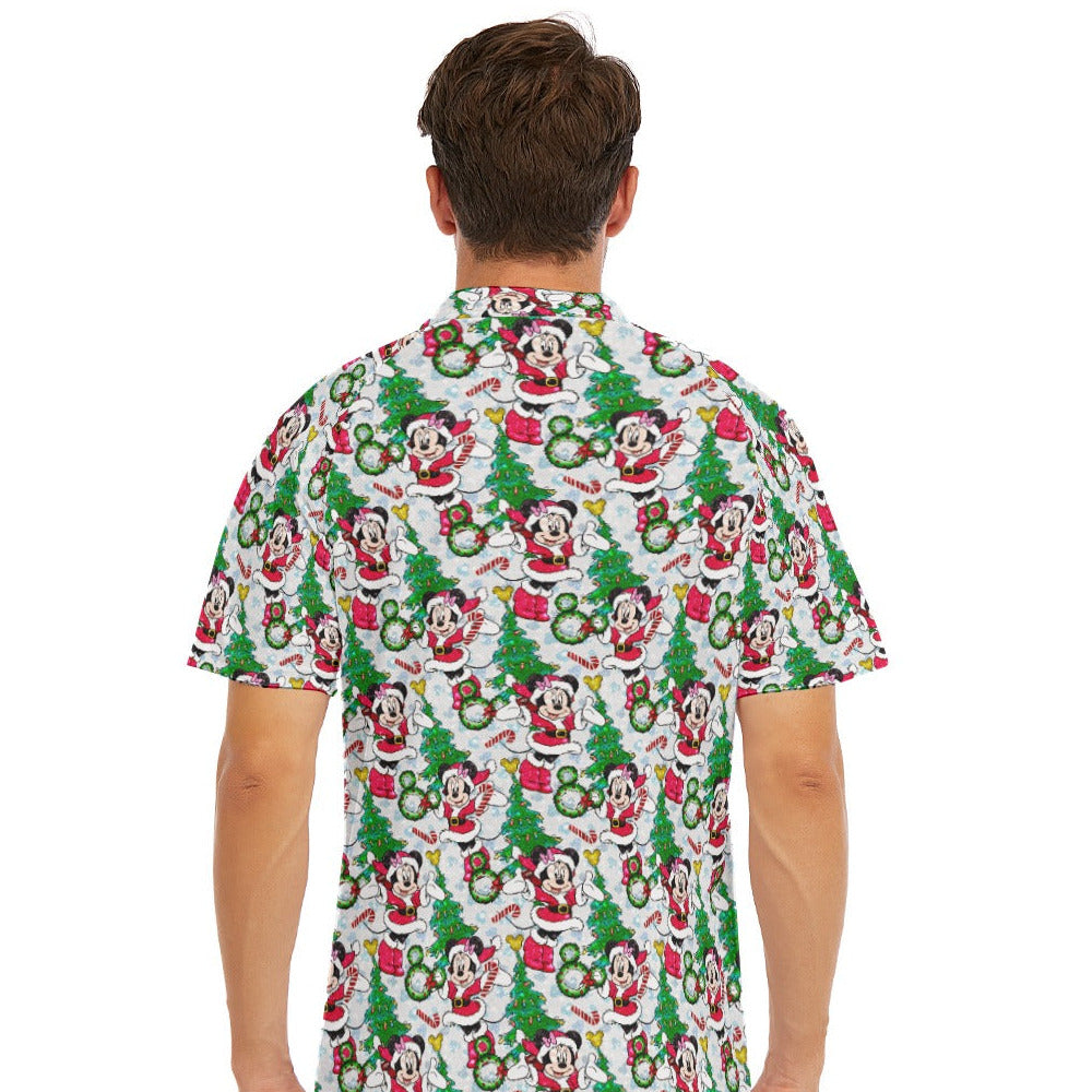 Santa Mouse with Sparkle - Men's Polo Shirt