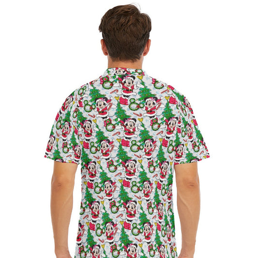 Santa Mouse with Sparkle - Men's Polo Shirt