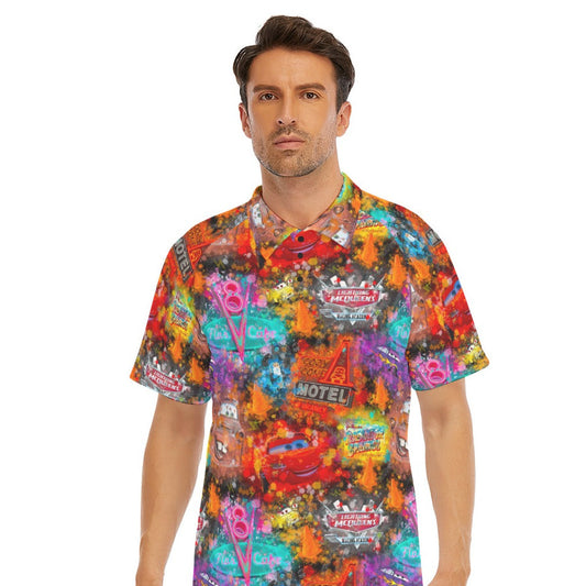 Watercolor Racing Adventure - Men's Polo Shirt
