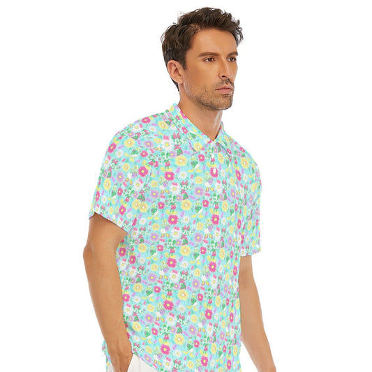 Neon Spring Floral Friends - Men's Polo Shirt