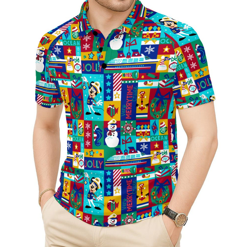 Sailor's Merry-at-Sea Patchwork - Men's Polo Shirt