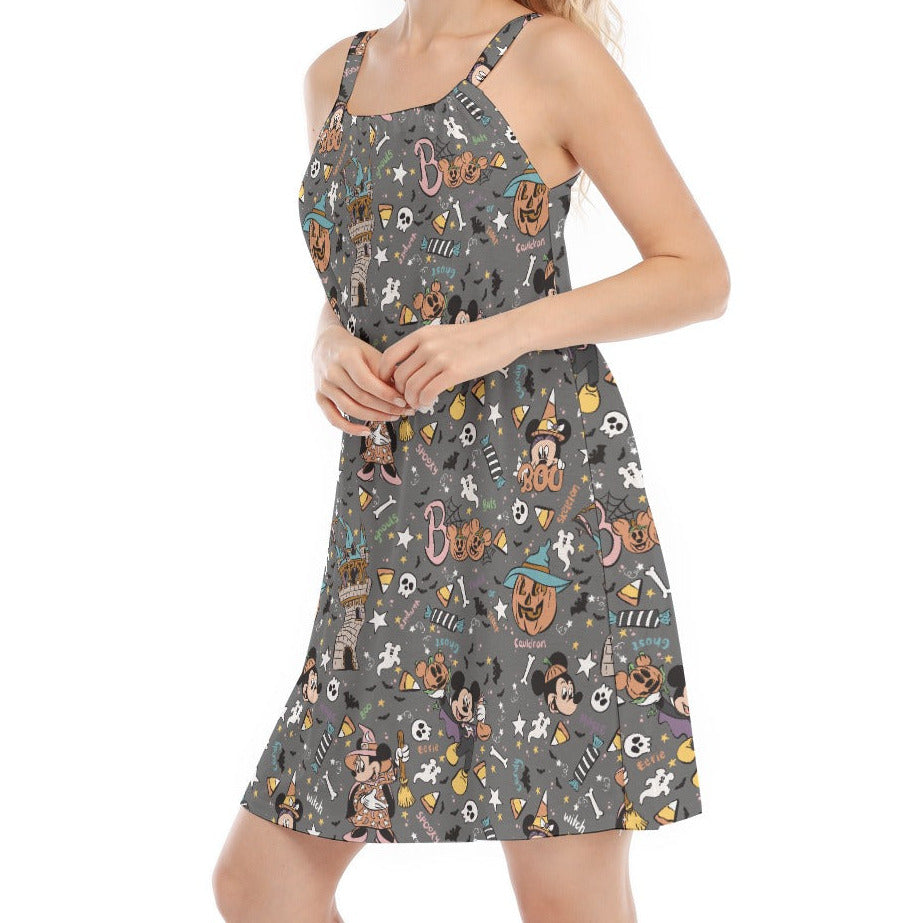 Spooky Spellbook Doodles - Women’s Adjustable Sundress