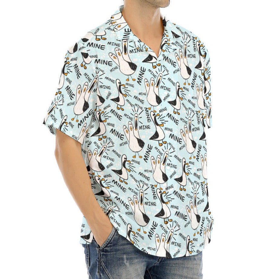 Mine Mine Mine Seagulls - Men's Hawaiian Button Up Shirt