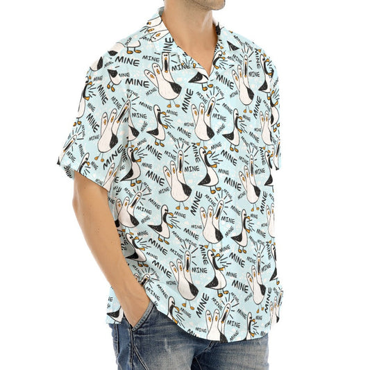 Mine Mine Mine Seagulls - Men's Hawaiian Button Up Shirt