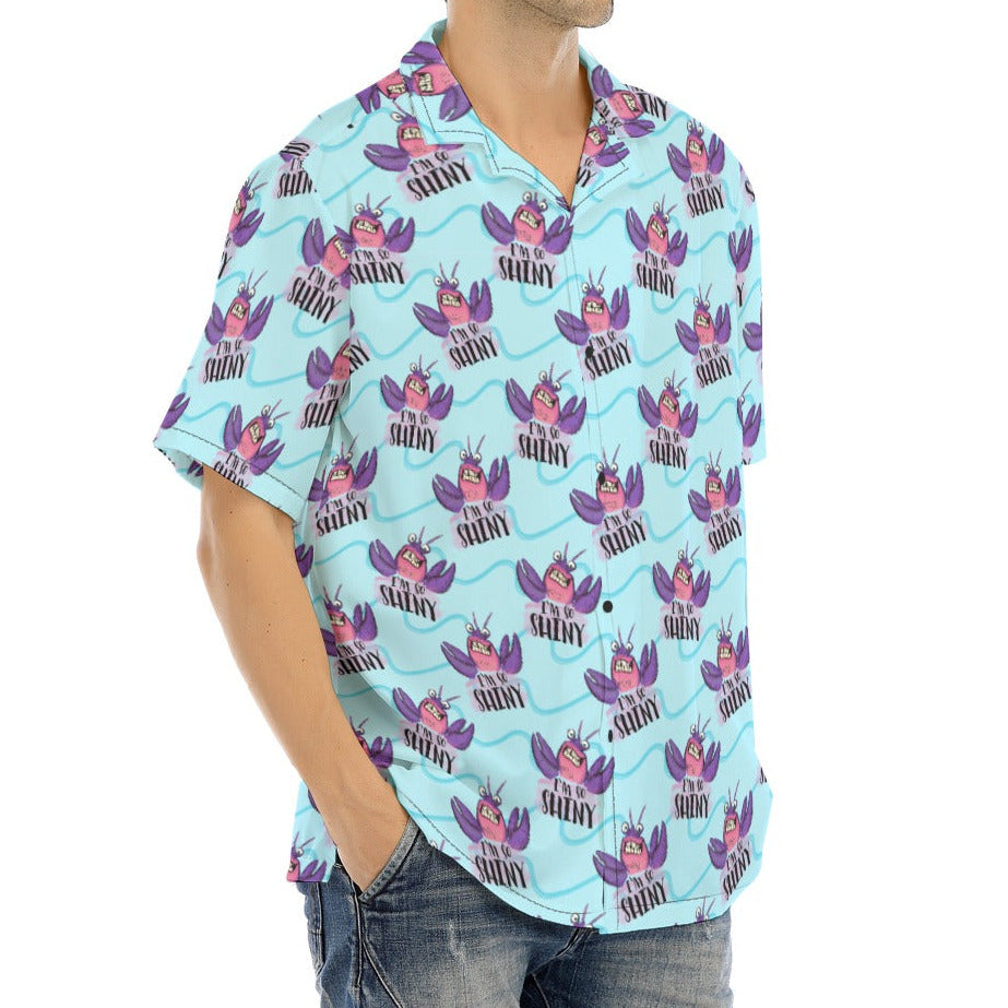 Shiny Deep-Sea Villain - Men's Hawaiian Button Up Shirt