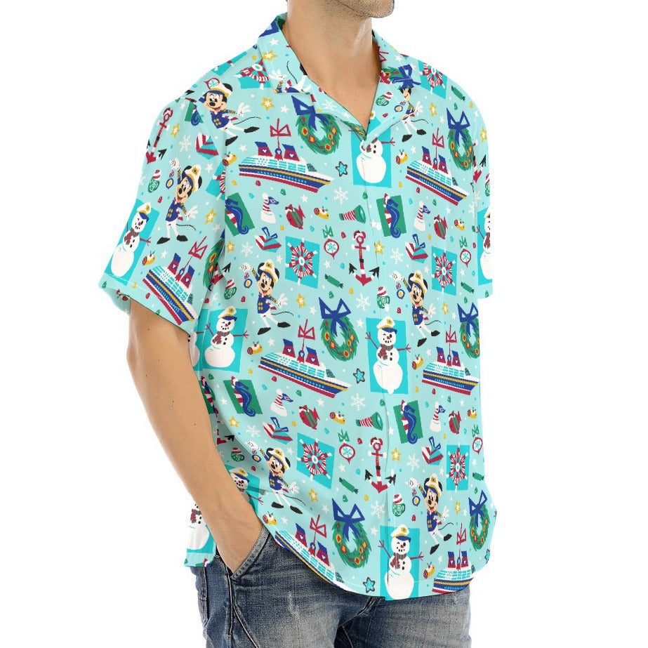 Mouse's Merry Cruise - Men's Hawaiian Button Up Shirt