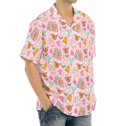 Tiny World Christmas Sugar Rush - Men's Hawaiian Button Up Shirt