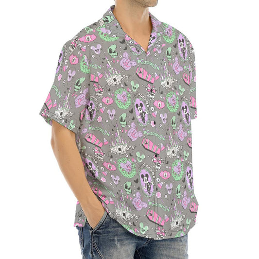 Pastel Spooky Candy - Men's Hawaiian Button Up Shirt