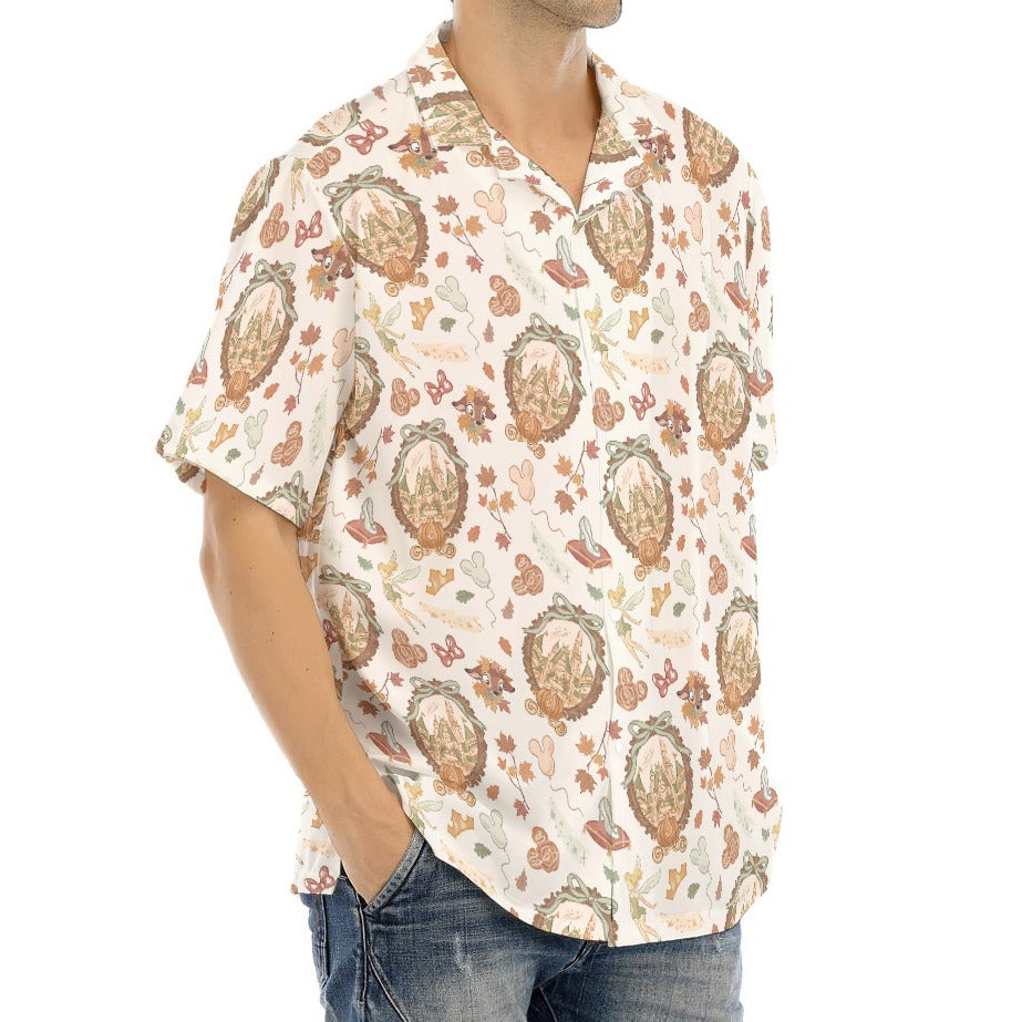 Fairy Fall Cameos - Men's Hawaiian Button Up Shirt