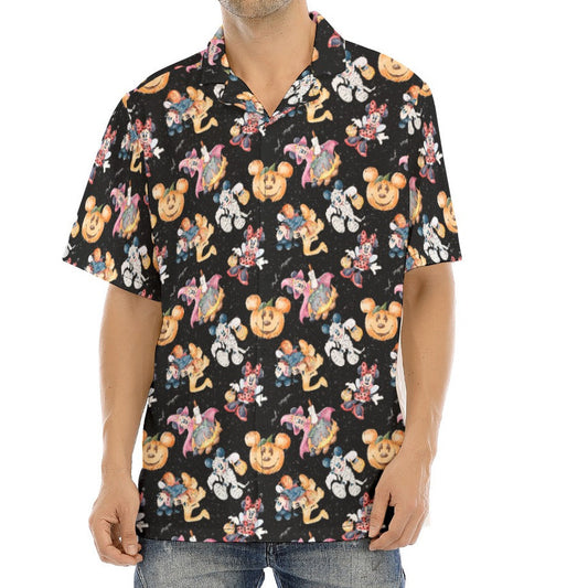 Mouse Friends Halloween Costumes - Men's Hawaiian Button Up Shirt