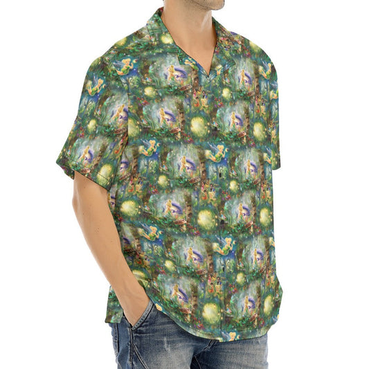 Pixie Fairy in Hollow - Men's Hawaiian Button Up Shirt