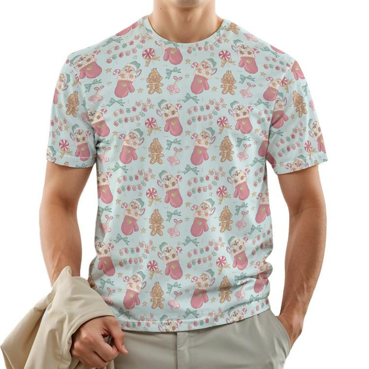 Cheeky Chipmunks Candy Cane Cheer - Men's Short Sleeve T-Shirt