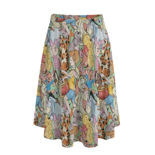 Sketched Hundred Acre Crew - Women's Pocket Midi Skirt