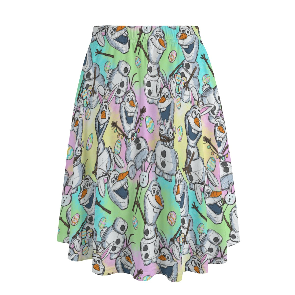Sketched Snowman Easter - Women's Pocket Midi Skirt