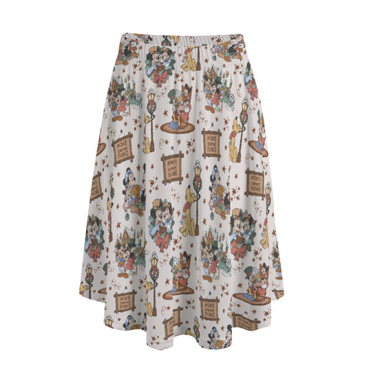Victorian Holiday Celebration - Women's Pocket Midi Skirt