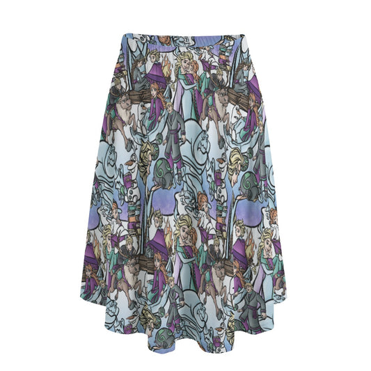 Enchanted Winter Journey - Women's Pocket Midi Skirt