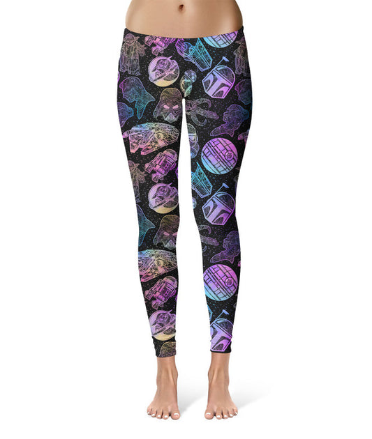 Sport Leggings - XL - Star Wars  Watercolor Mandalas - Full length - READY TO SHIP