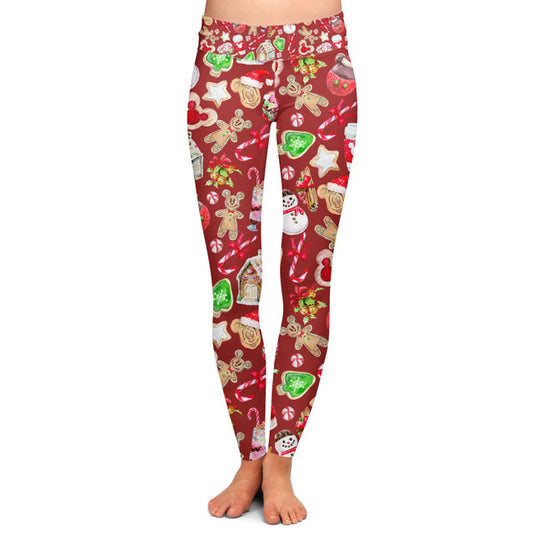 Yoga Waist Full Length Leggings - 2XL - Disney Christmas Snack Goals - READY TO SHIP