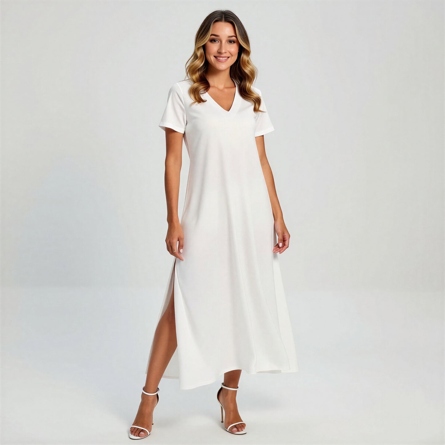 Pick Any Print from our Shop - Women's V-Neck Side Split Maxi Dress