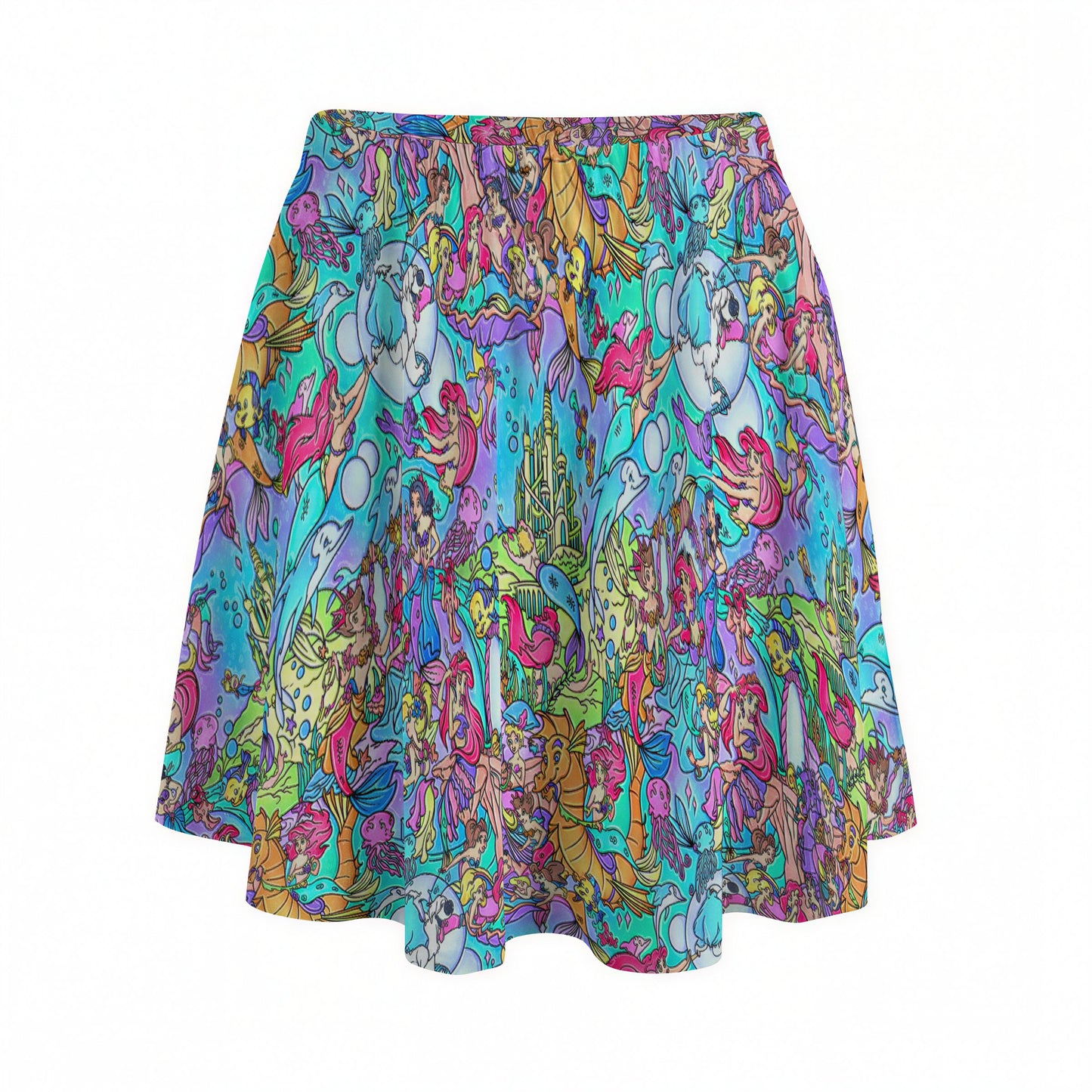 Under the Sea Storybook Scenes - Women's Pocket Skater Skirt