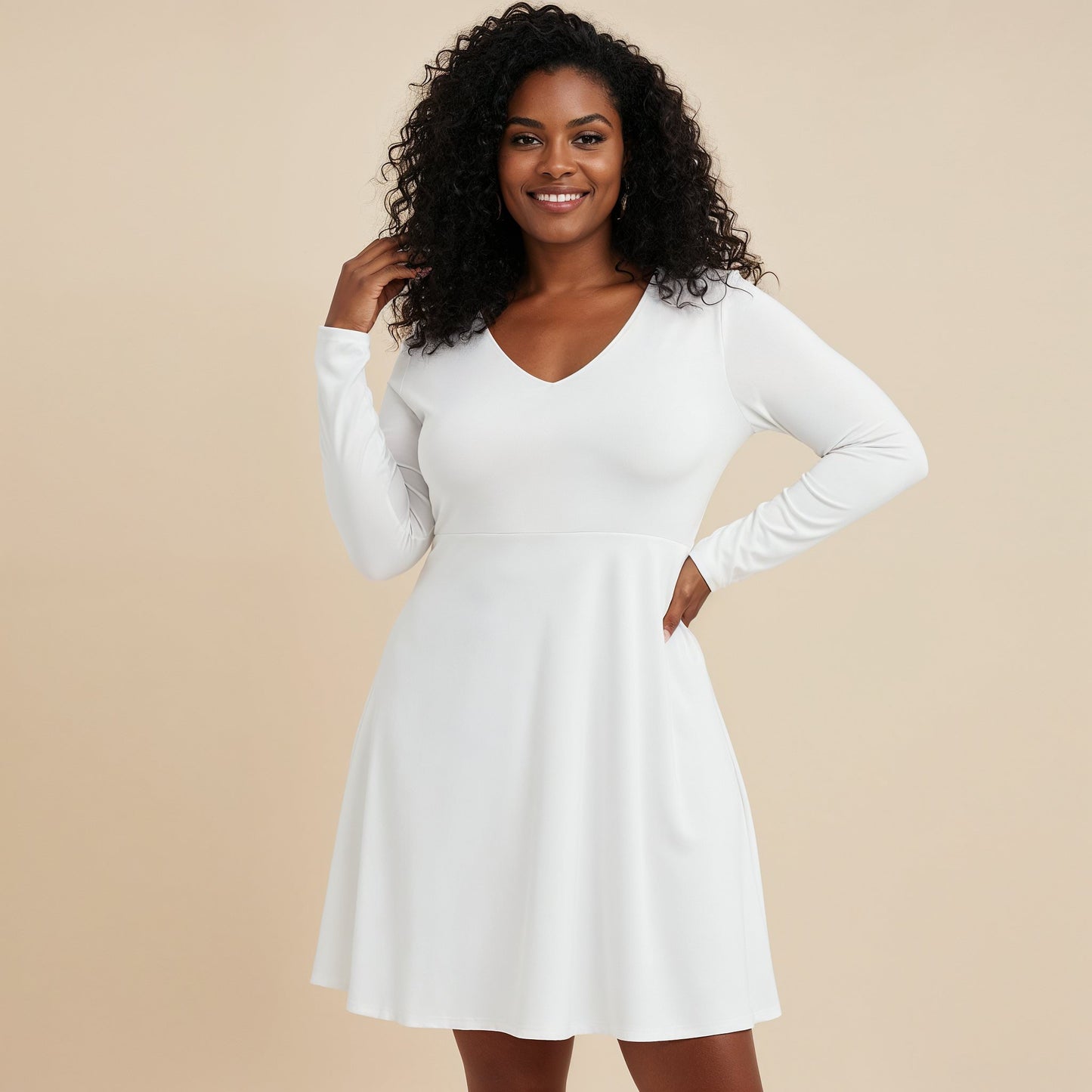 Pick Any Print from our Shop - Women’s Long Sleeve High-Waist A-Line Dress