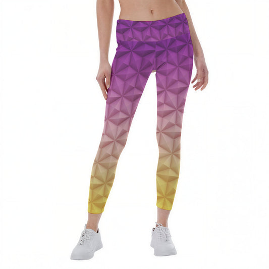 Geometric Spaceship Sphere - Women's Yoga Leggings