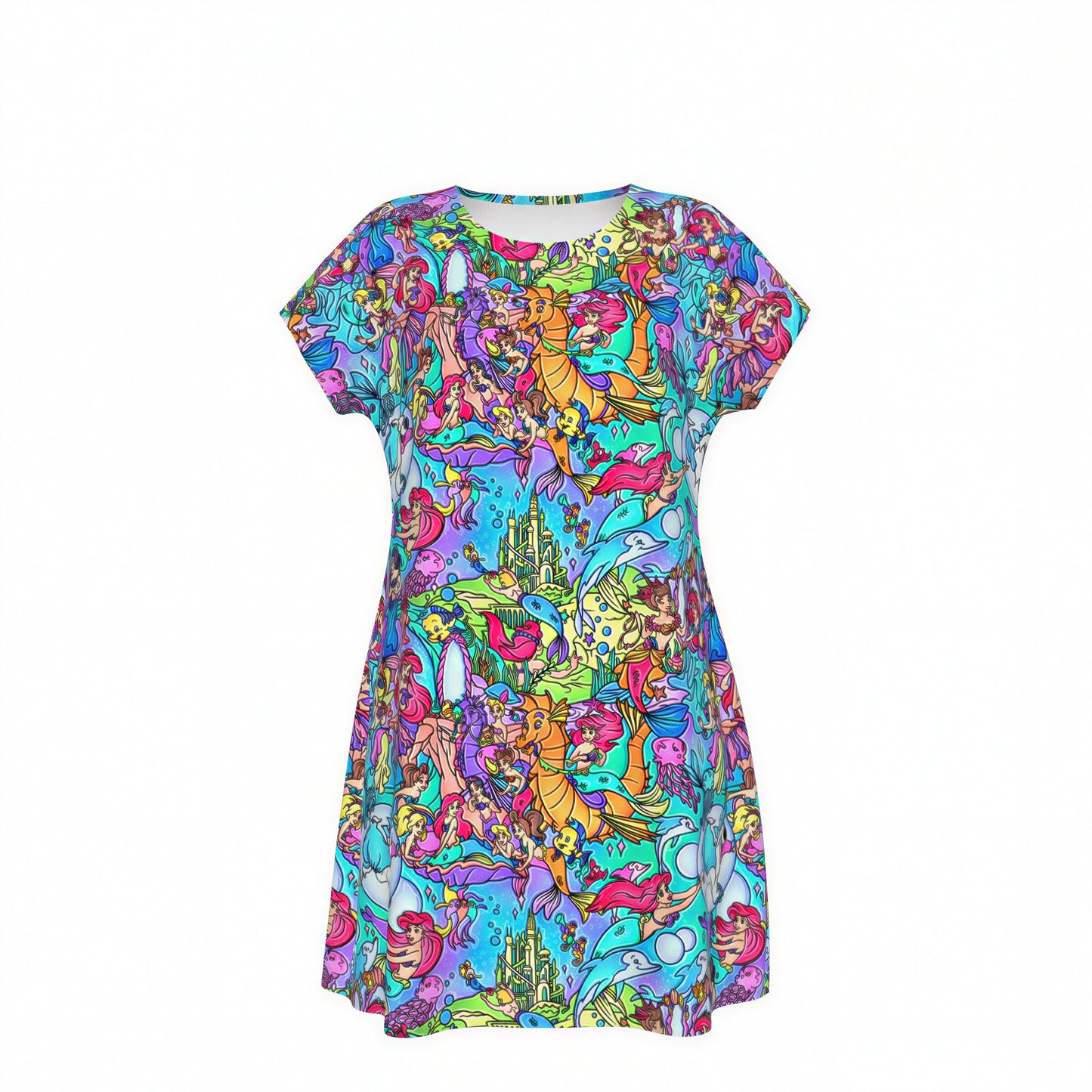 Under the Sea Storybook Scenes - Women's T-Shirt Dress