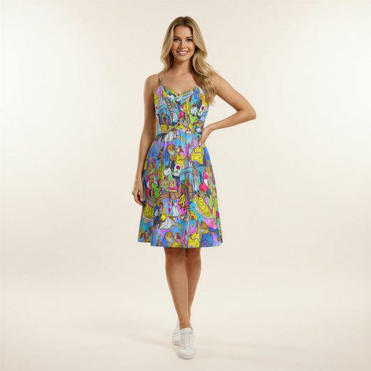 Enchanted Tale Storybook Scenes - Women's Sweetheart Cami Dress