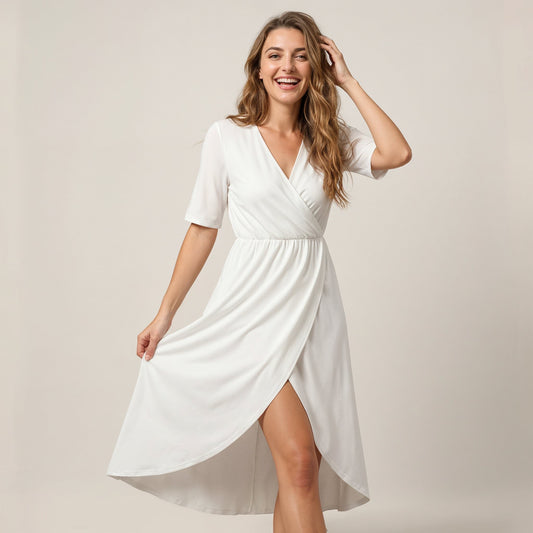 Pick Any Print from our Shop - Women’s V-Neck Wrap Midi Dress