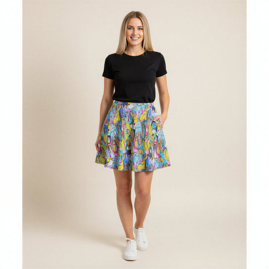 Enchanted Tale Storybook Scenes - Women's Pocket Skater Skirt