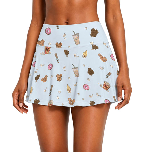 Minimal Snackcore - Women’s Athletic Skater Skort with Pockets