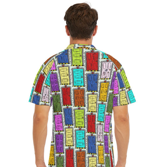 Sketchy Scare Doors - Men's Polo Shirt