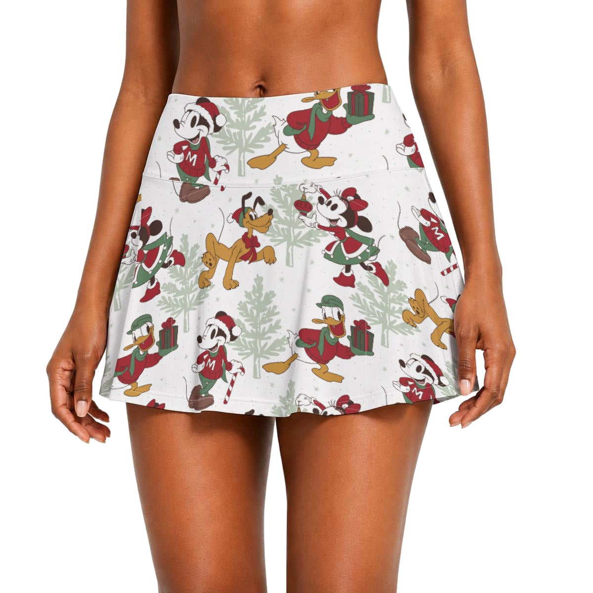 Classic Cartoon Crew Tinsel Trade - Women’s Athletic Skater Skort with Pockets