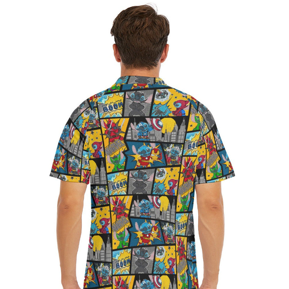 Superhero Stitch - Comic Action - Men's Polo Shirt