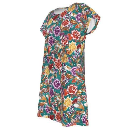 Mouse and Friends Fall Garden - Women's T-Shirt Dress
