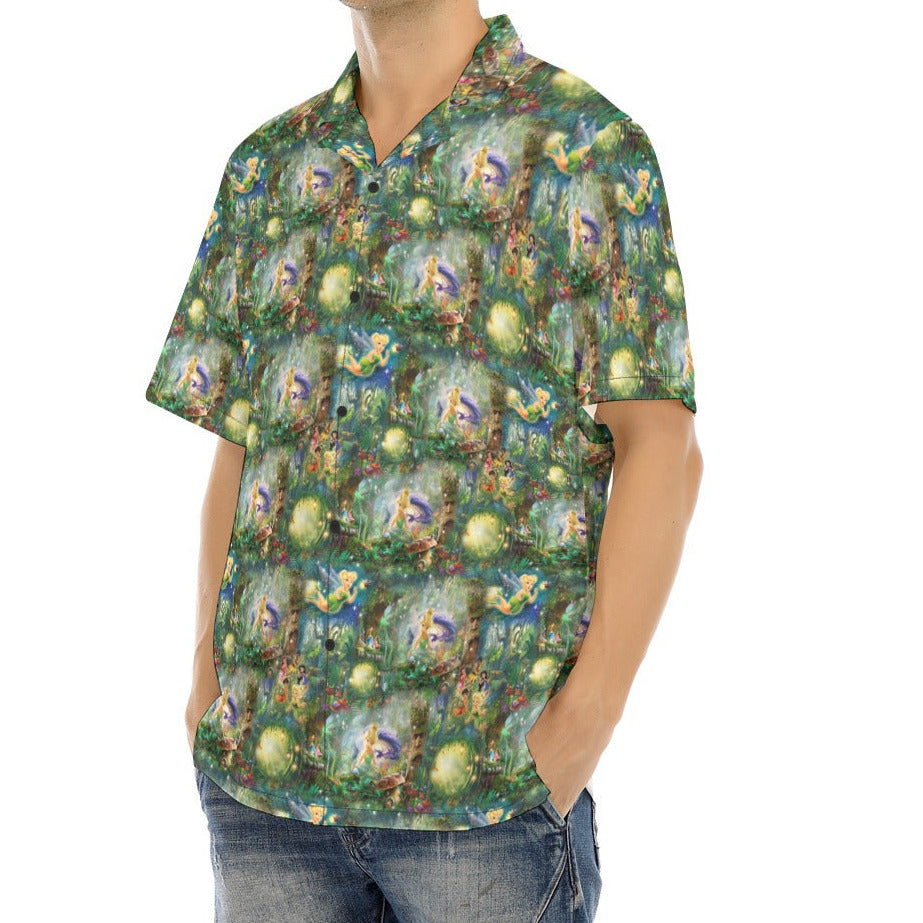 Pixie Fairy in Hollow - Men's Hawaiian Button Up Shirt
