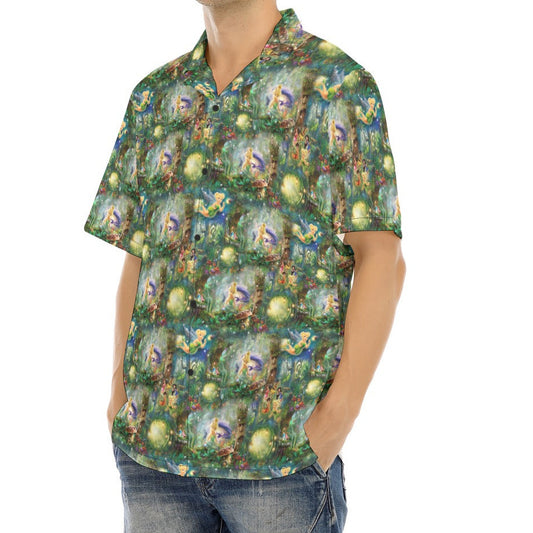 Pixie Fairy in Hollow - Men's Hawaiian Button Up Shirt