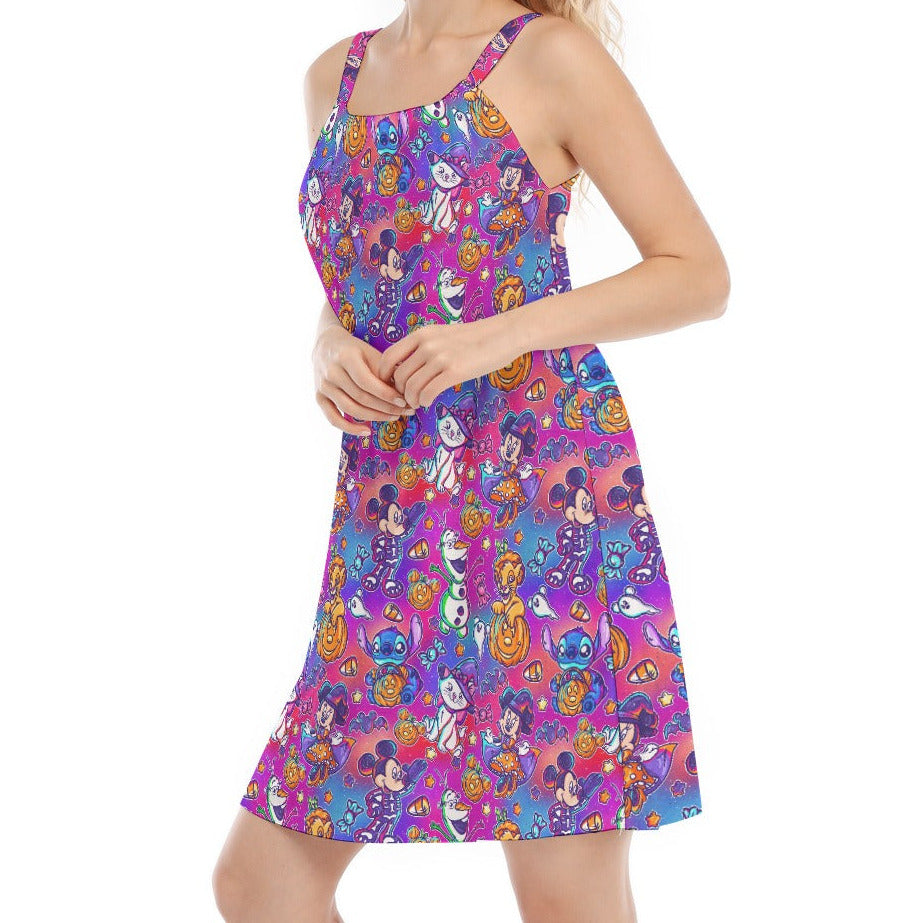 Classic Character Halloween Mashup - Women’s Adjustable Sundress