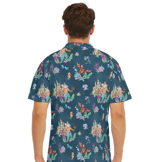 Whimsical Sea King and Crab - Men's Polo Shirt