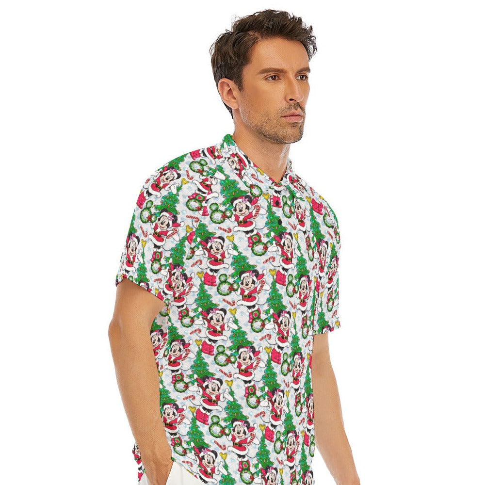 Santa Mouse with Sparkle - Men's Polo Shirt