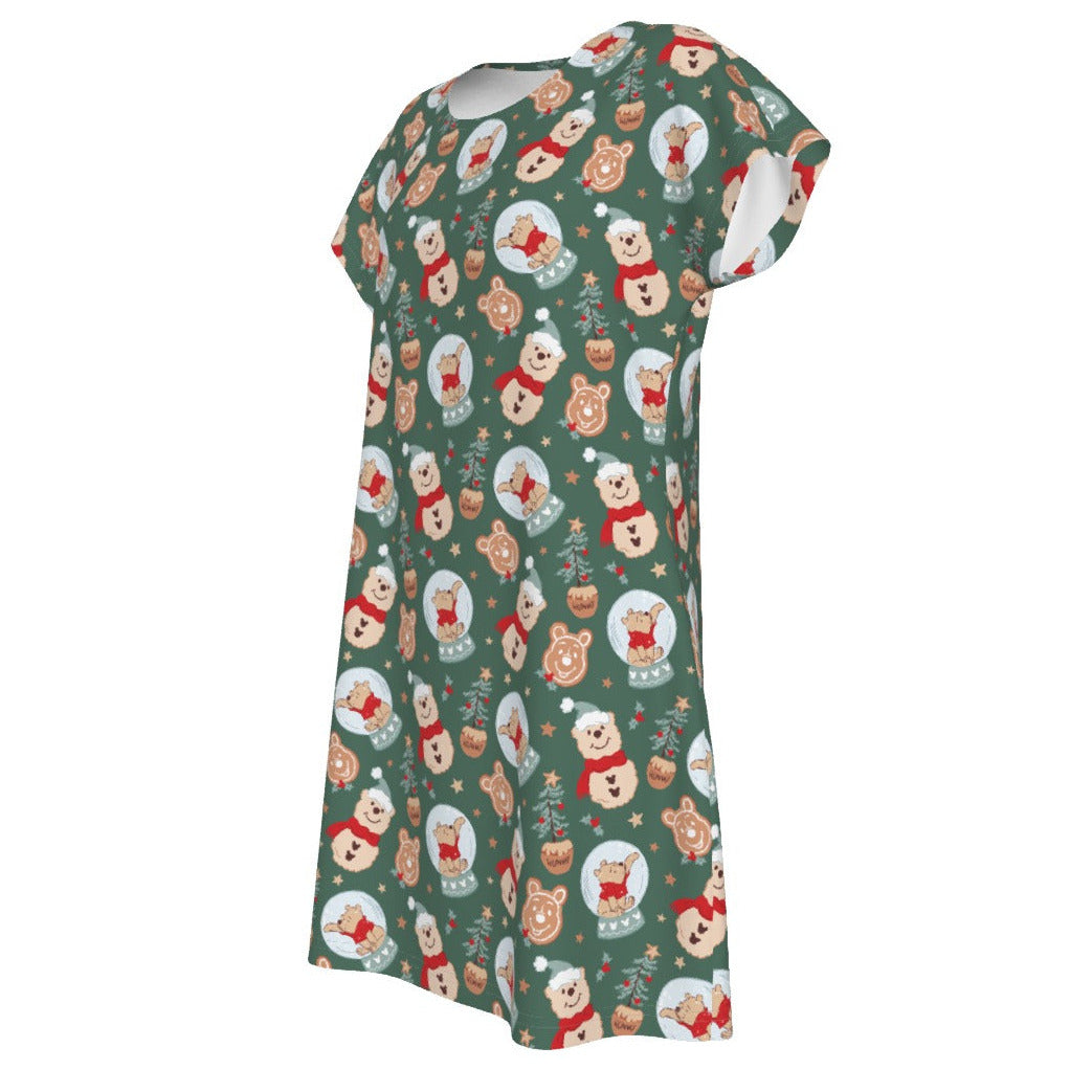 Bear's Honey Snowglobes - Women's T-Shirt Dress