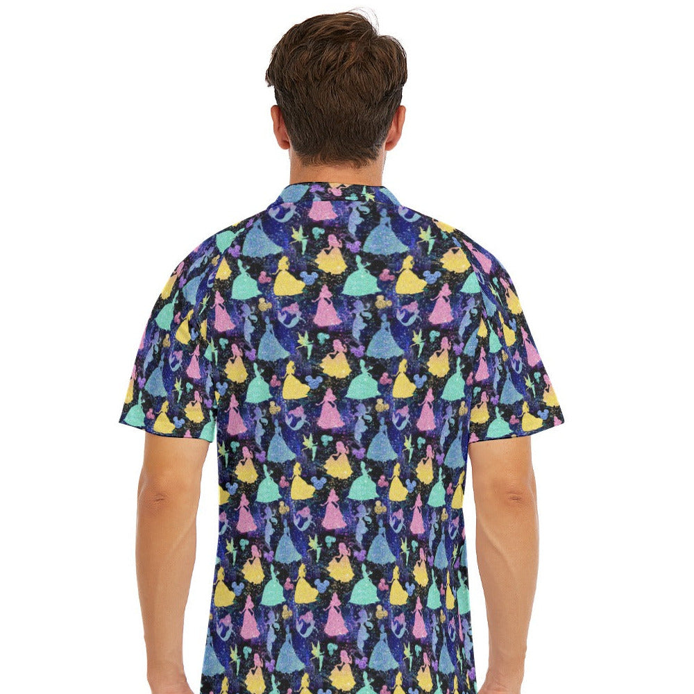 Princess Glitter Silhouettes - Men's Polo Shirt