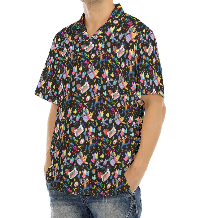 Happy Birthday Celebration - Men's Hawaiian Button Up Shirt