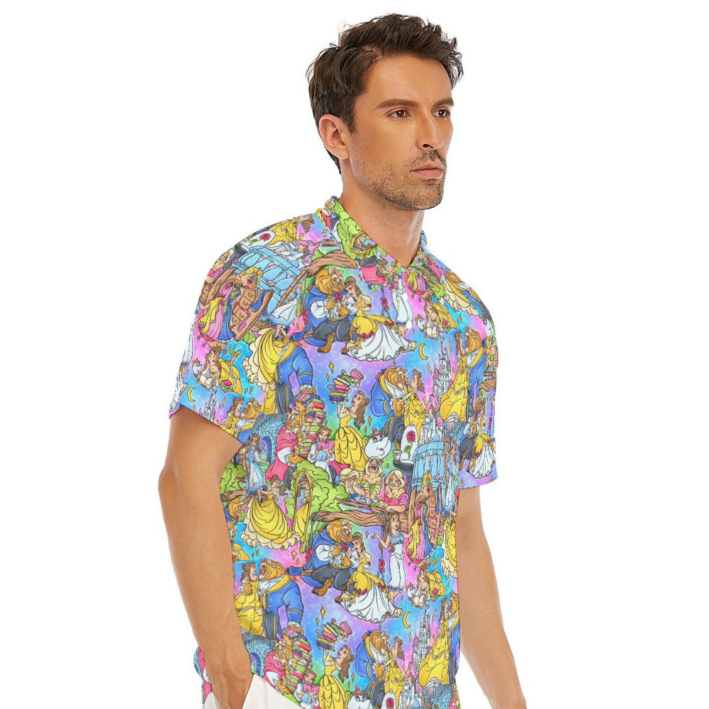 Enchanted Tale Storybook Scenes - Men's Polo Shirt