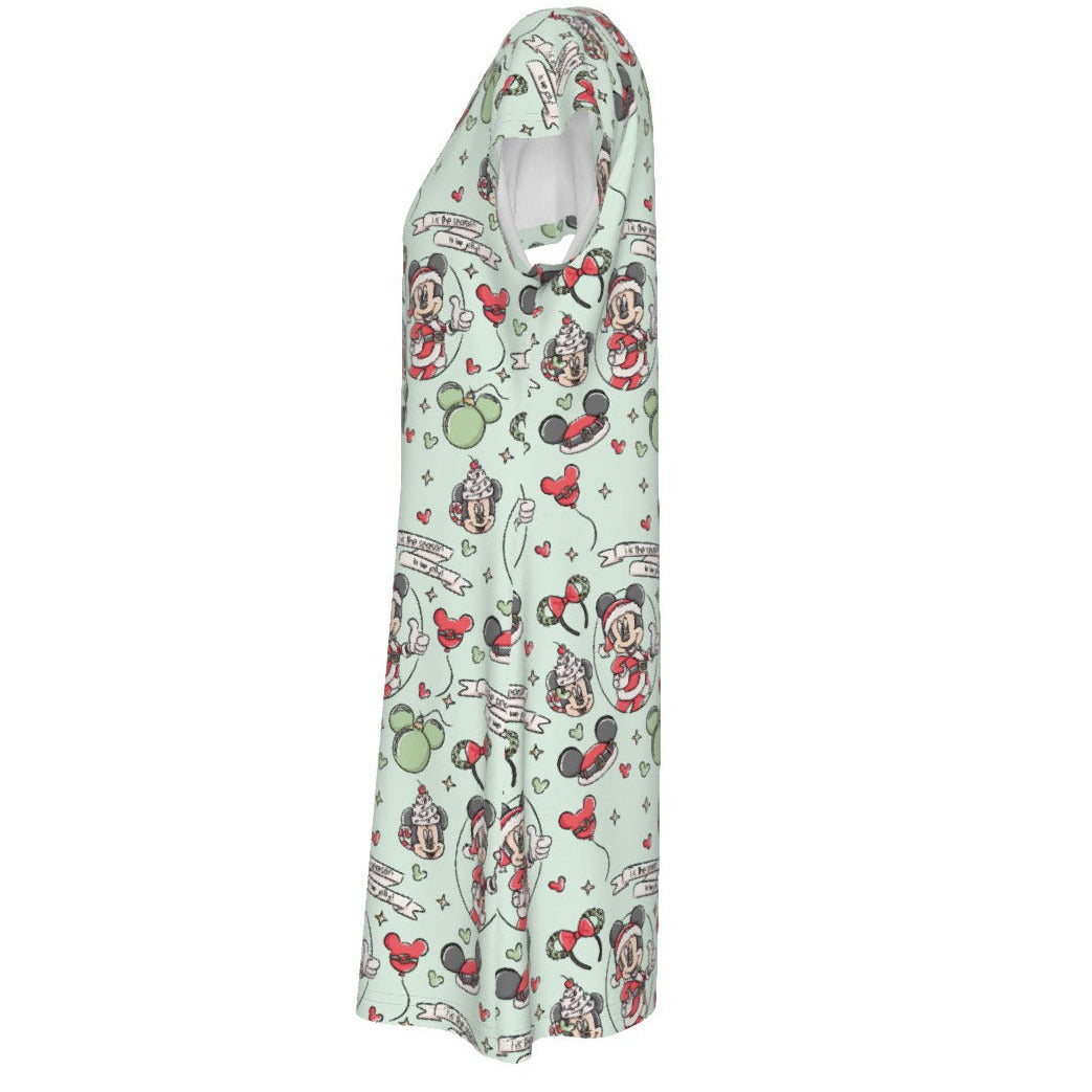 Mouse Pair Jolly Holiday - Women's T-Shirt Dress