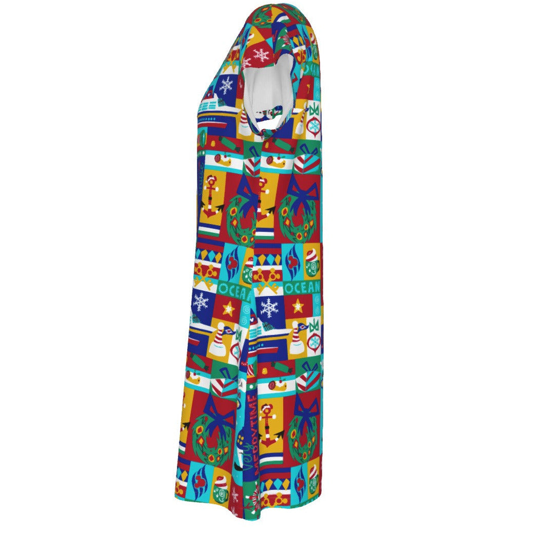 Sailor's Merry-at-Sea Patchwork - Women's T-Shirt Dress