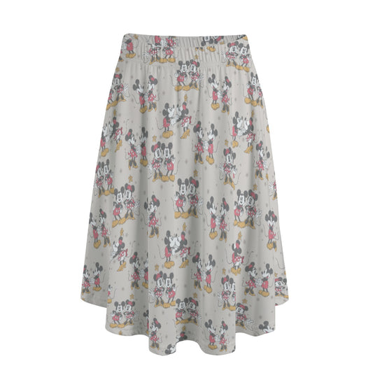 Retro Mouse & Partner - Women's Pocket Midi Skirt